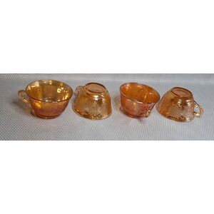 vintage Federal Glass Company 1930s "Normandie" pattern "Bouquet and Lattice".